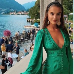 Emerald Green Long sleeve mini dress Size Large